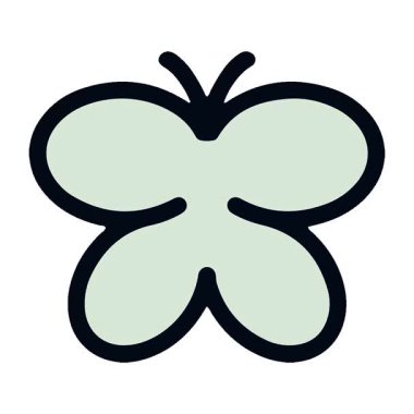 Basit bir döngü animasyonu basit sevimli bir kelebek