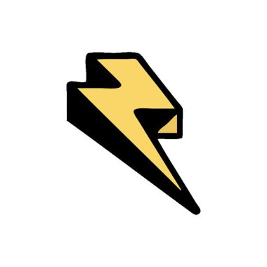 Geleneksel yıldırım stilinde basit bir döngü animasyon dövmesi