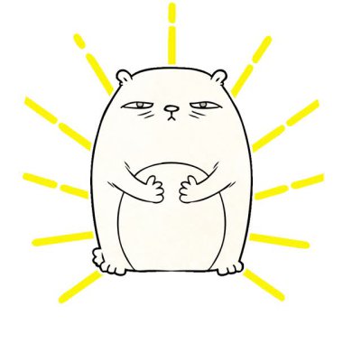 Basit bir döngülü yorgun kutup ayısı çizgi filmi.