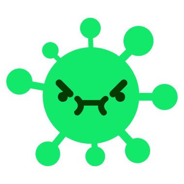 Basit bir döngü animasyonu sinirli bir virüs.