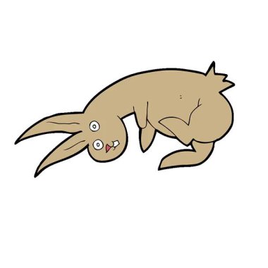 Basit bir döngülü sevimli çizgi film tavşanı