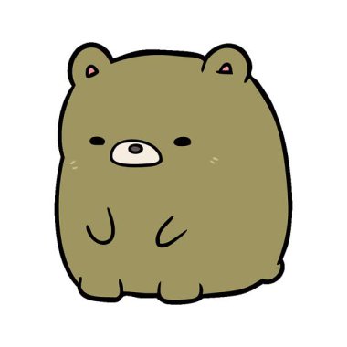 Basit bir çizgi film karakteri üzgün ayı.