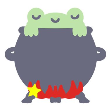 Kazanda basit bir döngü kurbağası.