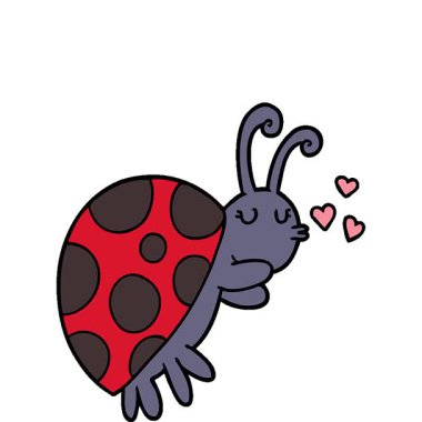 Basit bir döngülü çizgi film uğur böceği