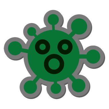 Basit bir döngü animasyon şok virüs çıkartması