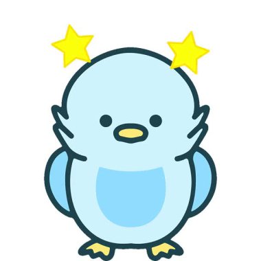 Basit bir döngülü çizgi film kuşu.