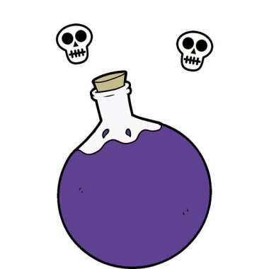 Basit bir cadılar bayramı iksiri çizgi filmi