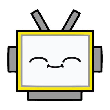 Robot kafasının basit bir çizgi filmi.