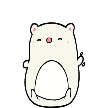 Basit bir döngülü sevimli çizgi film kutup ayısı.