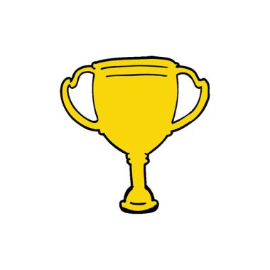 Basit bir çizgi film spor kupası.