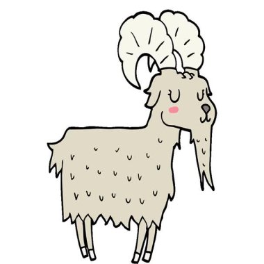 Basit bir çizgi film karakteri keçisi.