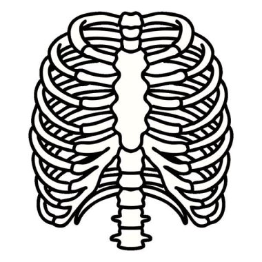 Geleneksel göğüs kafesi tarzında basit bir döngü dövmesi.