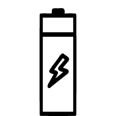 Basit bir döngü canlandırmalı pil simgesi simgesi