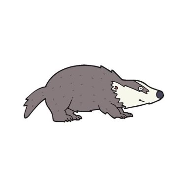 Basit bir çizgi film porsuğu.