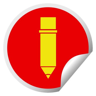 Basit bir döngülü dairesel soyulan kalem çıkartması.