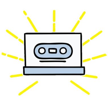 Basit bir retro kaset çizgi filmi animasyonu.