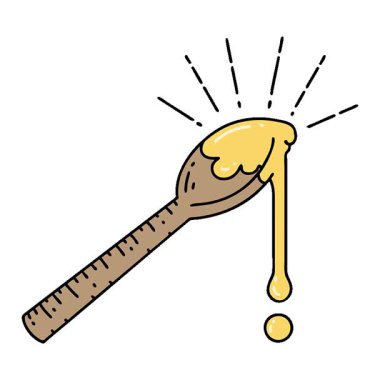 Geleneksel bir dövme stili olan bal dolu basit bir döngü canlandırması