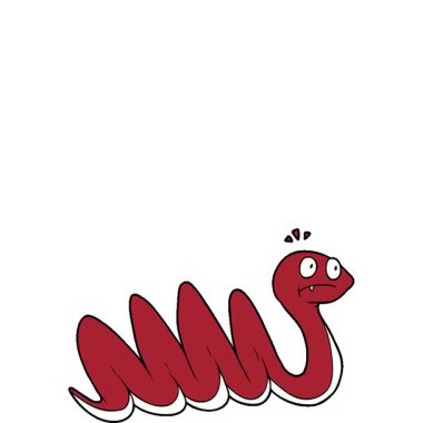 Basit bir çizgi film yılanı.