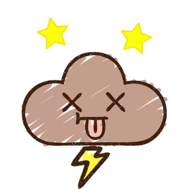 Basit bir döngü animasyon Fırtına Bulut Tebeşiri Çizimi