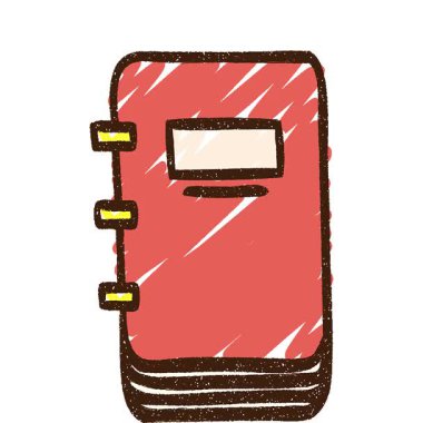 Basit bir döngü canlandırmalı Not Defteri Tebeşir Çizimi