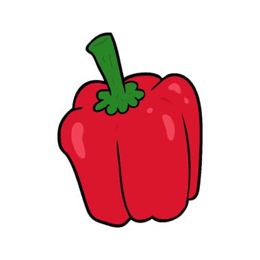 Basit bir döngülü çizgi film taze organik biber.