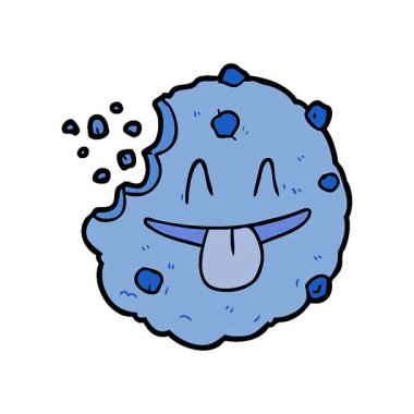 Basit bir çizgi film kurabiyesi.