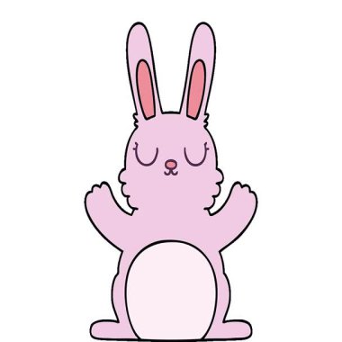 Basit bir döngü çizen çizgi film tavşanı.