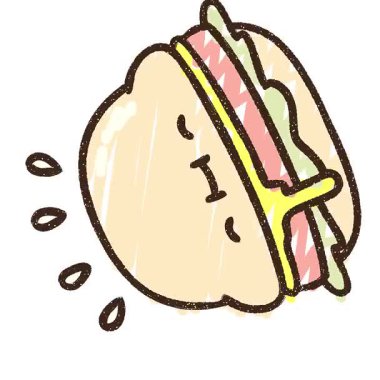 Basit bir döngülü Sevimli Burger Tebeşiri Çizimi