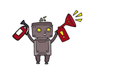 Basit bir çizgi film robotu.