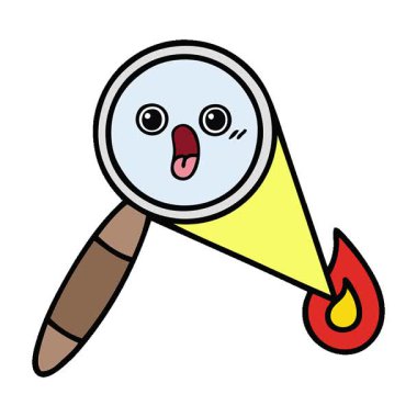 Basit bir döngü animasyonu. Büyüteç karikatürü.