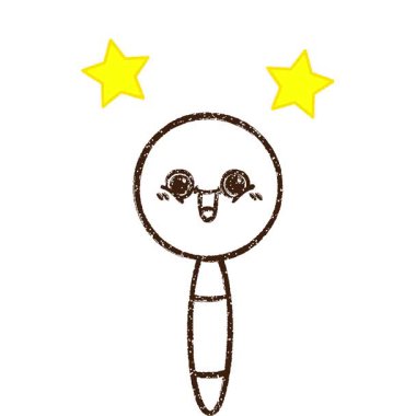 Basit bir döngü canlandırmalı Büyüteç Karakalem Çizimi