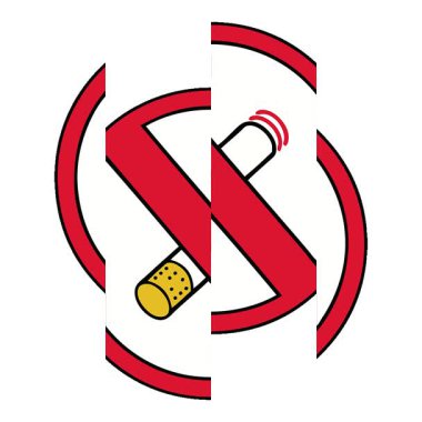 Sigara içilmeyen işaretin basit bir çizgi filmi.