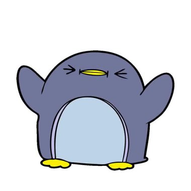 Basit bir çizgi film pengueni döngüsü.