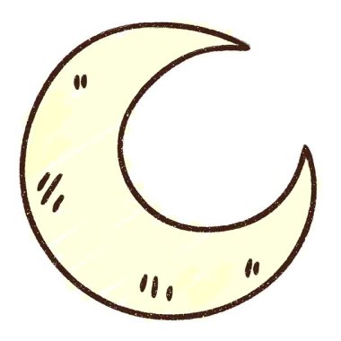 Basit bir döngü animasyon Ay Tebeşiri Çizimi