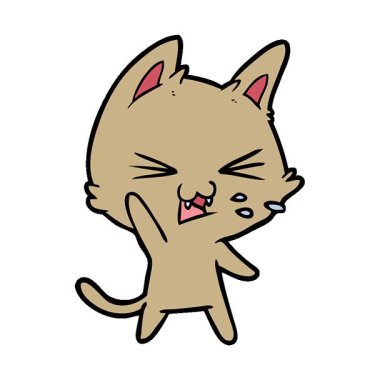 Basit bir çizgi film kedisi tıslaması.