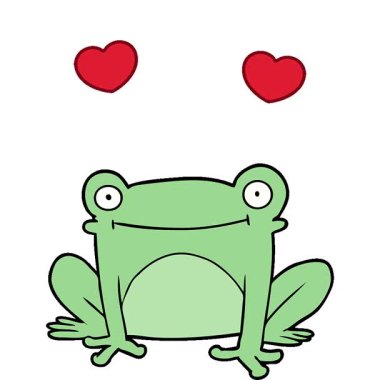 Basit bir çizgi film kurbağası.