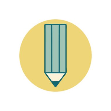 Basit bir döngü canlandırmalı ikonik dövme tarzı kalem görüntüsü