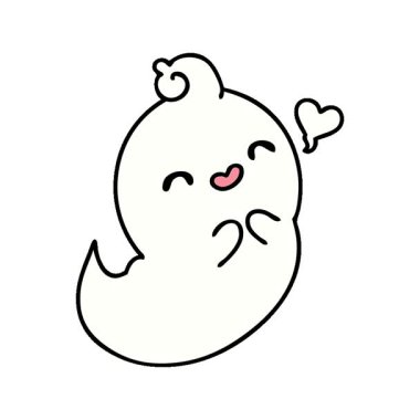 Sevimli bir hayaletin aşık olduğu basit bir çizgi film.