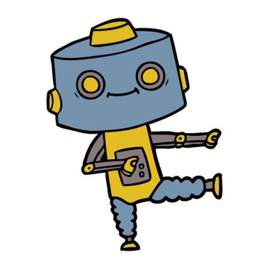Basit bir çizgi film robotu.