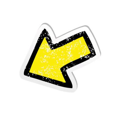 Tatlı bir çizgi filmin çizgi film yönlü okunun basit bir döngü hareketli sıkıntılı çıkartması