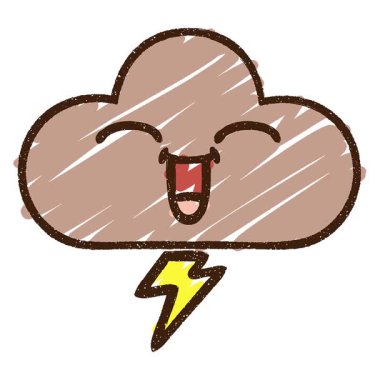 Basit bir döngü animasyon Fırtına Bulut Tebeşiri Çizimi