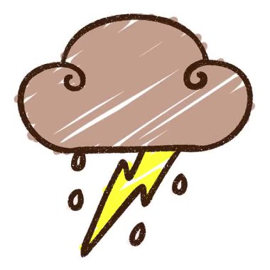 Basit bir döngü animasyon Fırtına Bulut Tebeşiri Çizimi