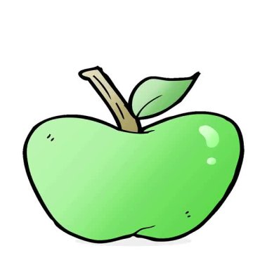 Basit bir çizgi film elması.