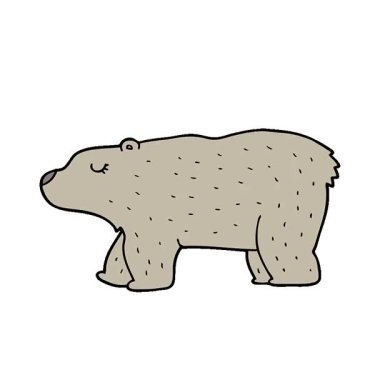 Basit bir çizgi film ayısı.