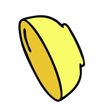 Basit bir döngü animasyon el çizimi çizgi film kasesi