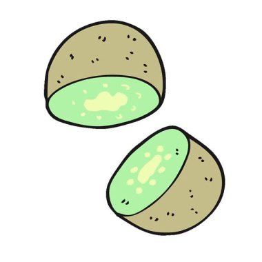 Basit bir çizgi film animasyonu kivi.