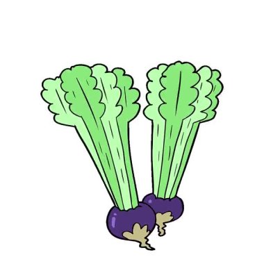 Basit bir döngülü çizgi film pancar kökü.