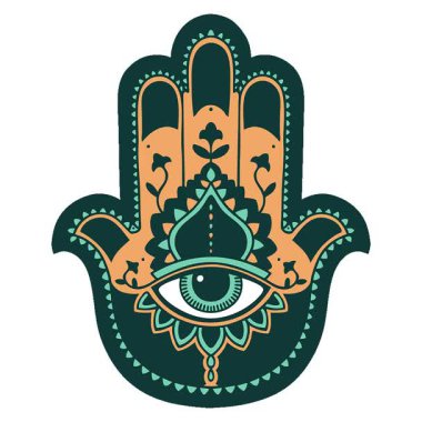 Basit bir döngü animasyon ikonik dövme görüntüsü bir hamza