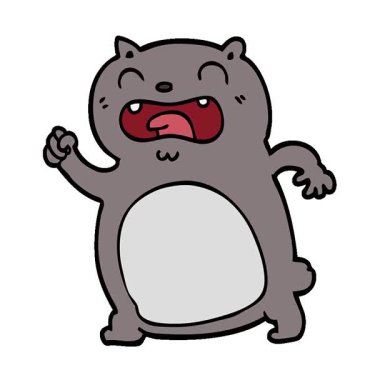 Basit bir çizgi film kedisi.