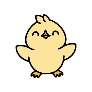 Basit bir döngülü çizgi film kuşu.